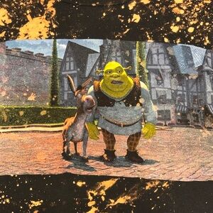 Shrek short sleeve t shirt LG tie dye
